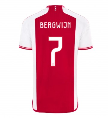 Ajax Steven Bergwijn #7 Koszulka Podstawowych 2023-24 Krótki Rękaw